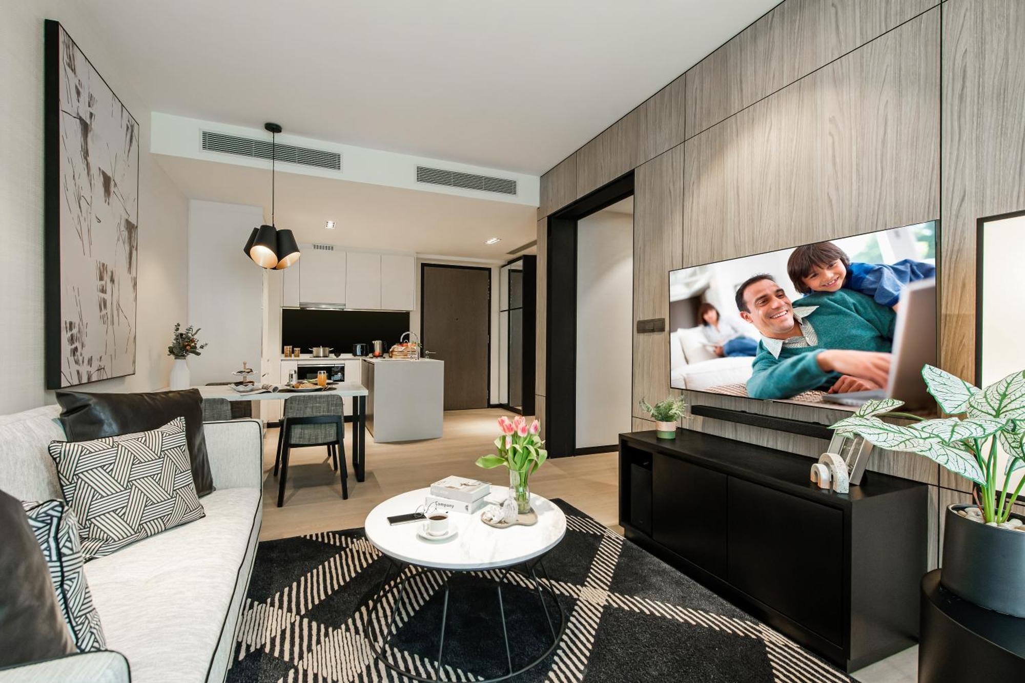 Hotel Ascott Star Klcc Kuala Lumpur Exteriér fotografie A 3D rendering of a typical 1-bedroom unit