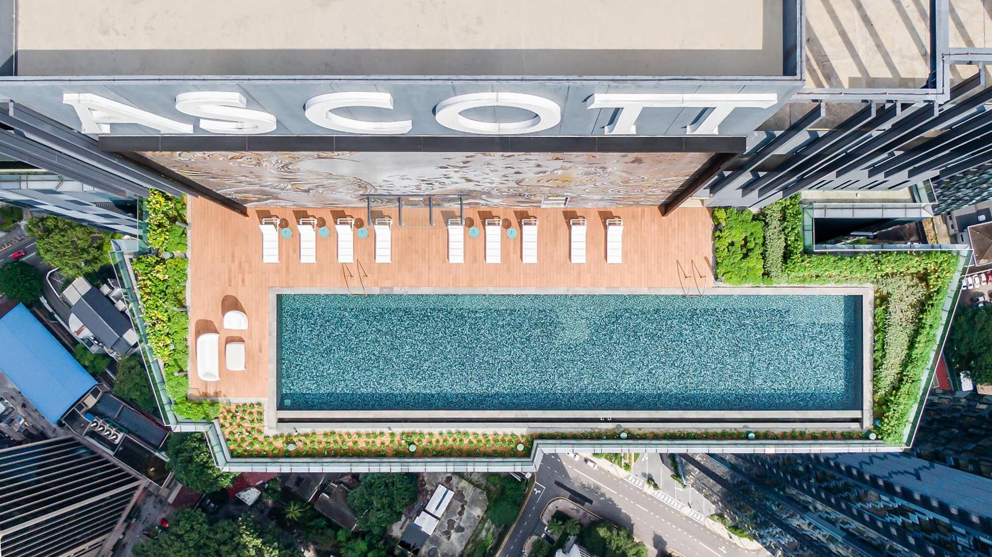Hotel Ascott Star Klcc Kuala Lumpur Exteriér fotografie Aerial view of the rooftop pool